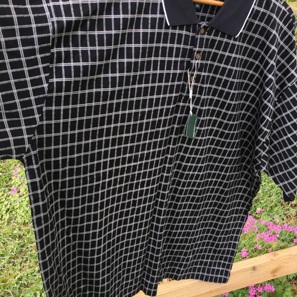 NWT BOLLE XXL Black and White Golf shirt - Picture 4 of 6